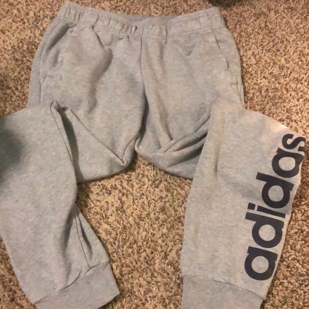 Gray adidas joggers